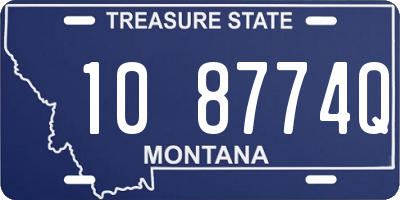 MT license plate 108774Q