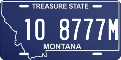 MT license plate 108777M