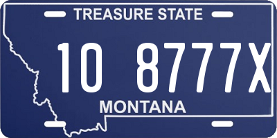 MT license plate 108777X