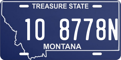 MT license plate 108778N