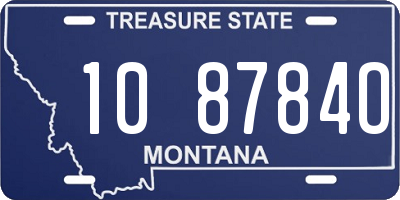 MT license plate 108784O