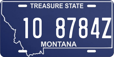 MT license plate 108784Z