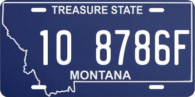 MT license plate 108786F