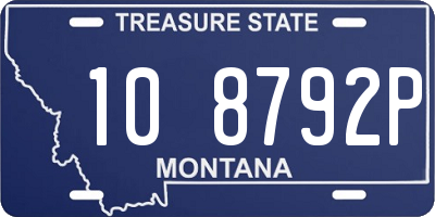 MT license plate 108792P