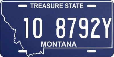 MT license plate 108792Y