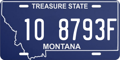 MT license plate 108793F