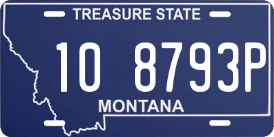 MT license plate 108793P