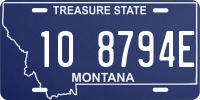 MT license plate 108794E