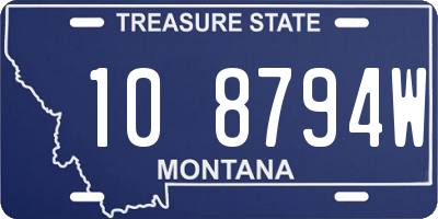 MT license plate 108794W