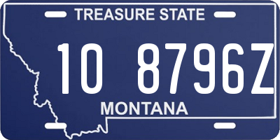 MT license plate 108796Z