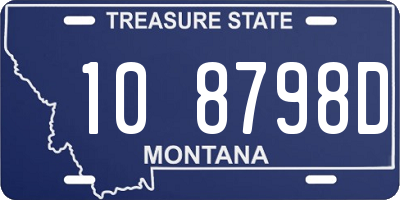 MT license plate 108798D