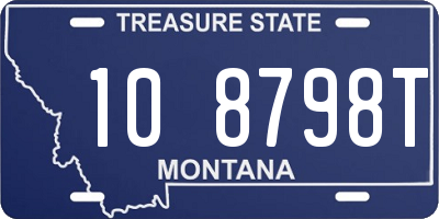 MT license plate 108798T