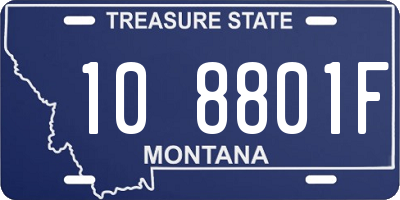 MT license plate 108801F