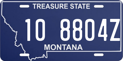 MT license plate 108804Z