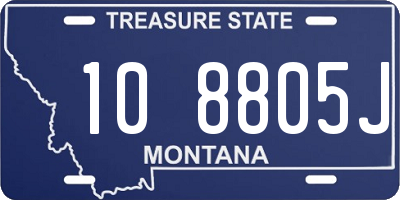 MT license plate 108805J