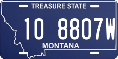 MT license plate 108807W