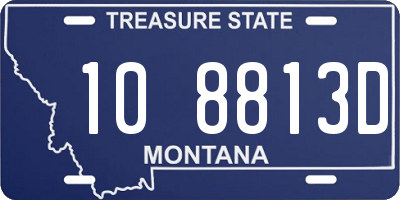 MT license plate 108813D