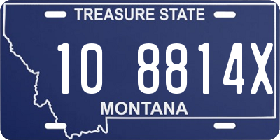 MT license plate 108814X