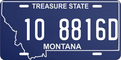 MT license plate 108816D