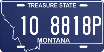 MT license plate 108818P