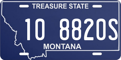 MT license plate 108820S