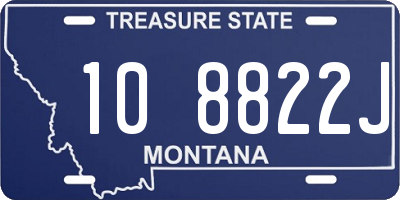 MT license plate 108822J