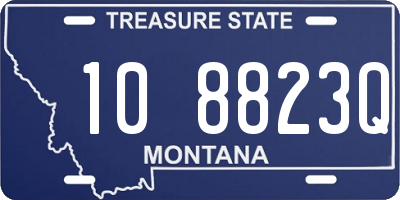 MT license plate 108823Q