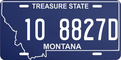 MT license plate 108827D