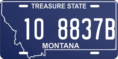 MT license plate 108837B