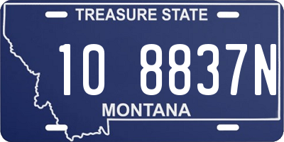 MT license plate 108837N