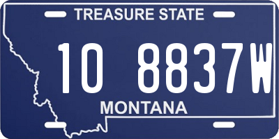 MT license plate 108837W