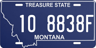 MT license plate 108838F