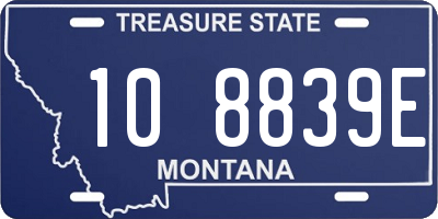 MT license plate 108839E