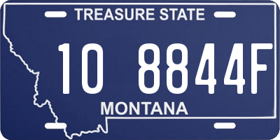 MT license plate 108844F