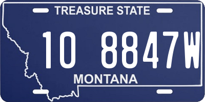 MT license plate 108847W