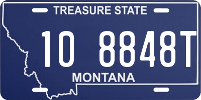 MT license plate 108848T