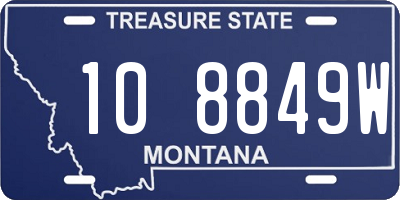 MT license plate 108849W