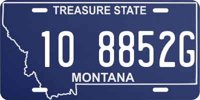 MT license plate 108852G