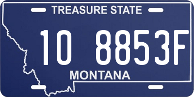 MT license plate 108853F