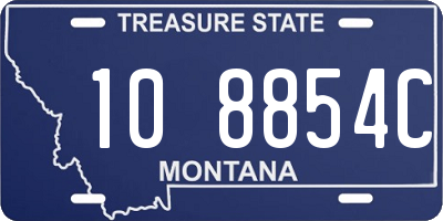 MT license plate 108854C