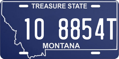 MT license plate 108854T