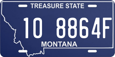 MT license plate 108864F