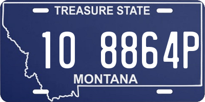 MT license plate 108864P