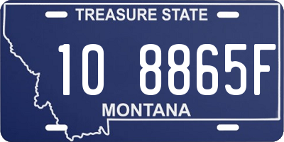 MT license plate 108865F