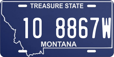 MT license plate 108867W