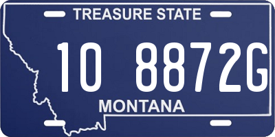 MT license plate 108872G