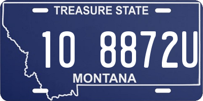 MT license plate 108872U