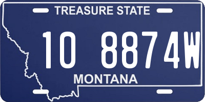 MT license plate 108874W