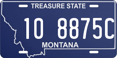 MT license plate 108875C