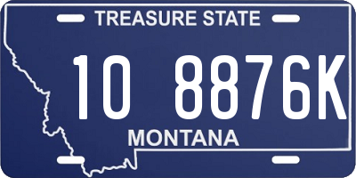 MT license plate 108876K